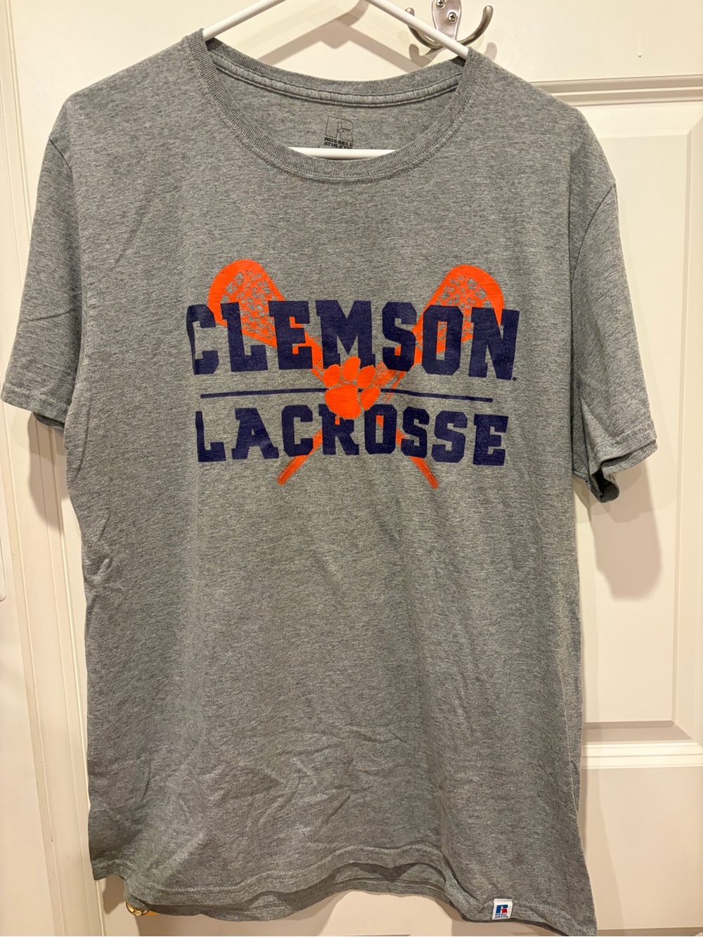 Clemson Lacrosse Gray Short-Sleeve Tee